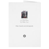 Zwart-wit dradenpaard in kleurrijke tackfoto (Achterkant)