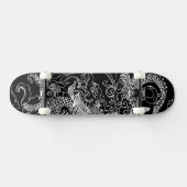 Zwart-wit Dragon Skateboard (Horizontaal)