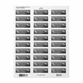 Zwart-wit Dragonfly Etiket (Full Sheet)