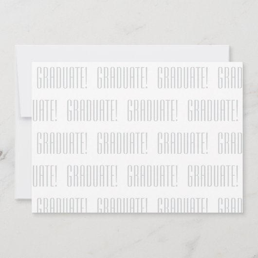 Zwart & Wit Drie Foto Afstudeer Uitnodiging (Achterkant)