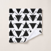 Zwart-wit driehoek Chevron strepen Bad Handdoek (Wasdoekje)
