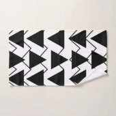 Zwart-wit driehoek Chevron strepen Bad Handdoek (Handdoek)