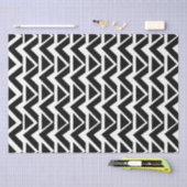 Zwart-wit driehoek Chevron Stripe Tissuepapier (Craft)