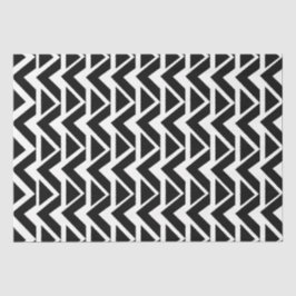 Zwart-wit driehoek Chevron Stripe Tissuepapier