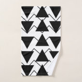 Zwart-wit driehoek Chevron Stripes Bad Handdoek (Handdoek)