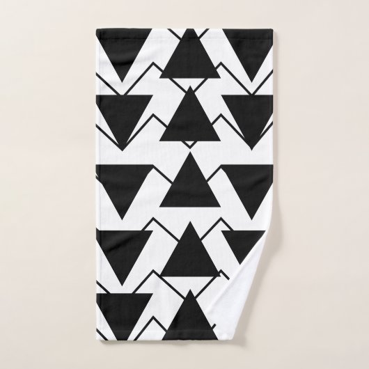 Zwart-wit driehoek Chevron Stripes Bad Handdoek (Handdoek)
