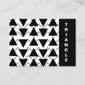 Zwart-wit driehoek Chevron Stripes Visitekaartje (Voorkant)