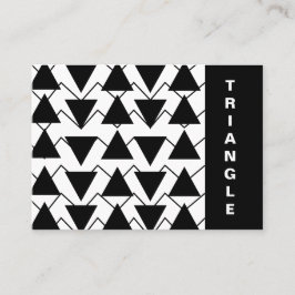 Zwart-wit driehoek Chevron Stripes Visitekaartje