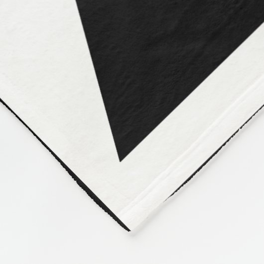 Zwart-wit driehoeken patroon ontwerp fleece deken (Hoek)