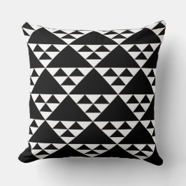 Zwart-wit driehoekspatroon - Sierkussen