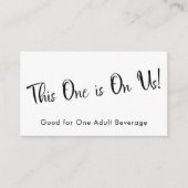 Zwart-wit Drink tickets Kaarten invoegen (Voorkant)