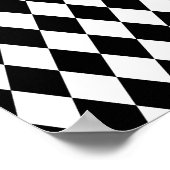 Zwart-Wit Drop Pattern Poster (Hoek)