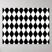 Zwart-Wit Drop Pattern Poster (Voorkant)