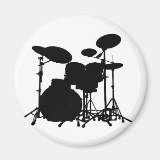 Zwart-wit drum Kit Silhouette - voor drummers Magneet