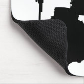 Zwart-wit drum kit Silhouette - voor drummers Muismat (Hoek)