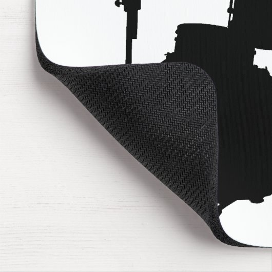 Zwart-wit drum kit Silhouette - voor drummers Muismat (Hoek)