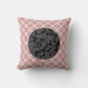 Zwart & Wit Dubbel Patroon/Zacht Roze Kussen