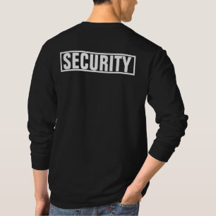 Zwart-wit dubbelzijdig bedrukt beveiligings T-shir T-shirt