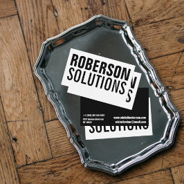 Zwart-wit dubbelzijdig visitekaartje