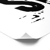 Zwart-wit Duits "Happy Birthday" Lino Cut Foto Afdruk (Hoek)