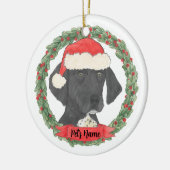 Zwart-wit Duits korthaired aanwijzer Keramisch Ornament (Links)