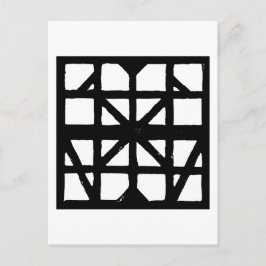 Zwart-wit Duits vakwerkhuispatroon Briefkaart