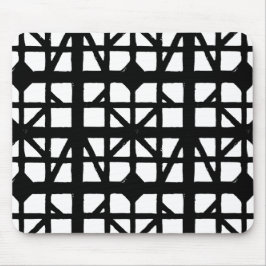 Zwart-wit Duits vakwerkhuispatroon Muismat