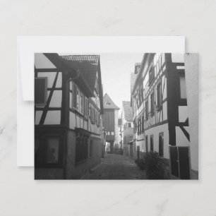 Zwart-wit Duitse dorpskaart