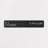 Zwart & Wit Dunne Candle Tamper-Proof Seal Labels (Design 1)