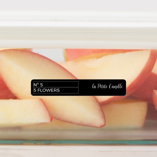 Zwart & Wit Dunne Candle Tamper-Proof Seal Labels (Aangebracht)