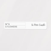 Zwart & Wit Dunne Candle Tamper-Proof Seal Labels (Design 2)