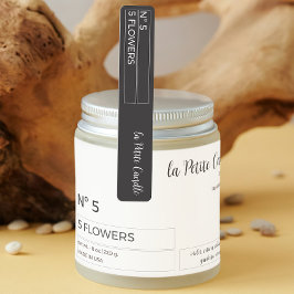 Zwart & Wit Dunne Candle Tamper-Proof Seal Labels