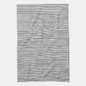 Zwart-wit dunne pinStripe handdoek (Verticaal)