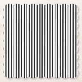 Zwart-wit dunne streep kartonnen onderzetters (Voorkant)