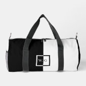 Zwart-wit duo dambord initialen asymmetrie plunjezak (Achterkant)