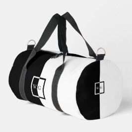 Zwart-wit duo dambord initialen asymmetrie plunjezak