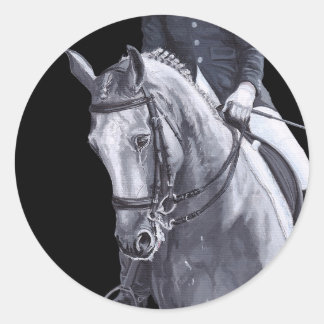Zwart & Wit Duo Dressuur Paard sticker