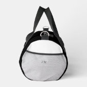 Zwart-wit duo effen kleur initials naam plunjezak (Rechts)