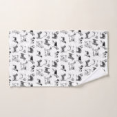 Zwart-wit  duogpatroon bad handdoek (Handdoek)