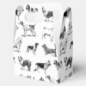 Zwart-wit  duogpatroon bedankdoosjes (Geopend)