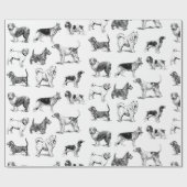 Zwart-wit  duogpatroon cadeaupapier (Vlak)