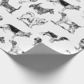 Zwart-wit  duogpatroon cadeaupapier (Hoek)