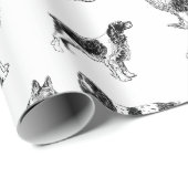 Zwart-wit  duogpatroon cadeaupapier (Rol Hoek)