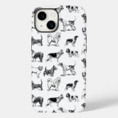 Zwart-wit duogpatroon Case-Mate iPhone case (Achterkant)