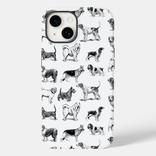 Zwart-wit duogpatroon Case-Mate iPhone case (Achterkant)