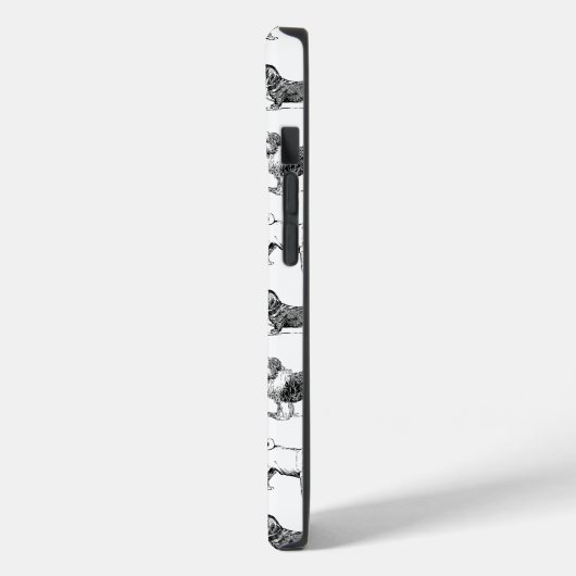 Zwart-wit duogpatroon Case-Mate iPhone case (Achterkant / Links)