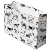 Zwart-wit  duogpatroon groot cadeauzakje (Achterkant Gekanteld)