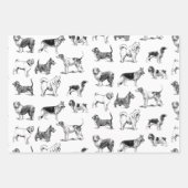 Zwart-wit  duogpatroon inpakpapier vel (Voorkant 2)