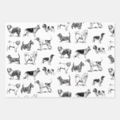 Zwart-wit  duogpatroon inpakpapier vel (Voorkant)