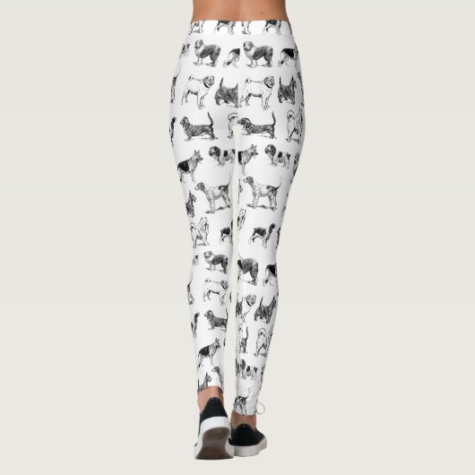 Zwart-wit  duogpatroon leggings (Achterkant)